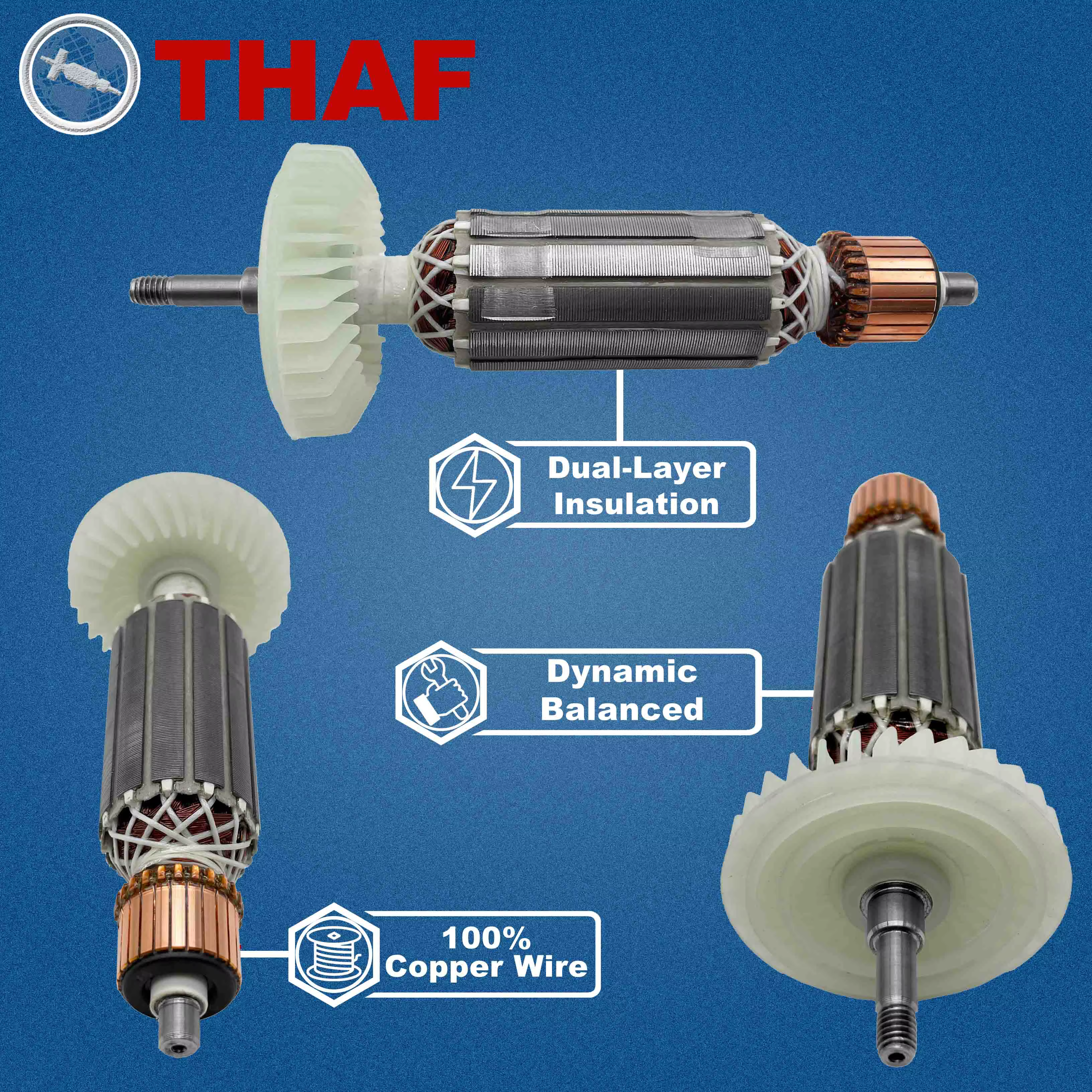 AC 220V 240V 9556NB 9556HN 9558NB 9558HN Induit Rotor pour MAKITA 9556 9557 9558 Meuleuse Angulaire Pièces de rechange