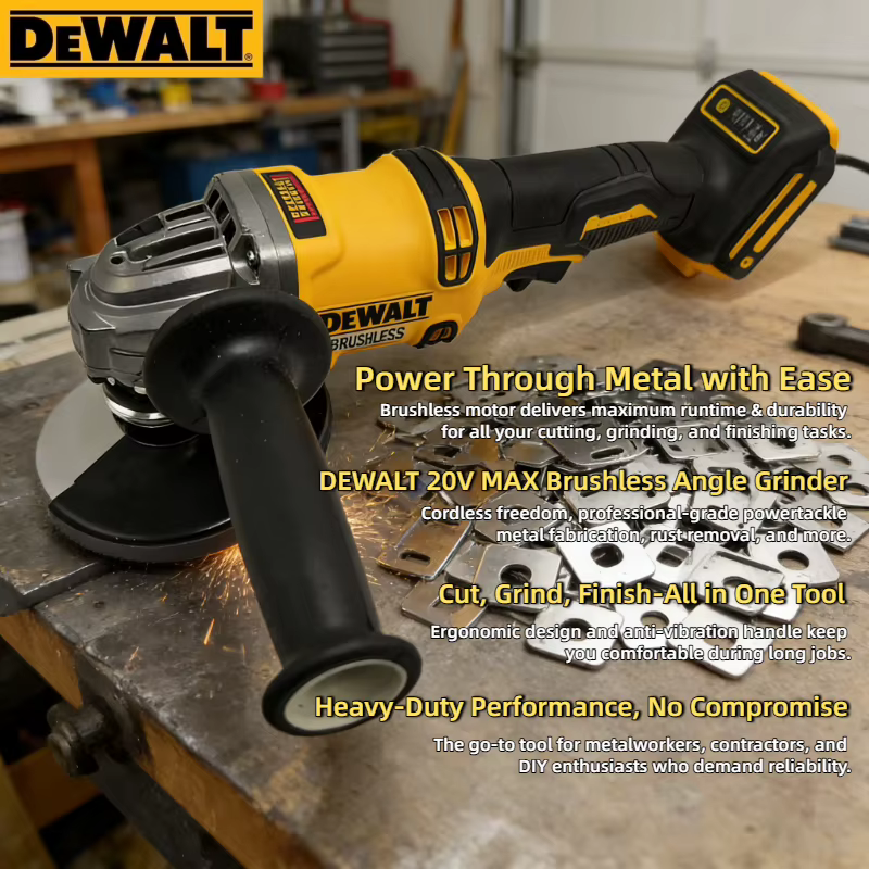 Meuleuse d'angle sans fil DEWALT DCG414 : Outil de coupe et de polissage robuste de 125 mm