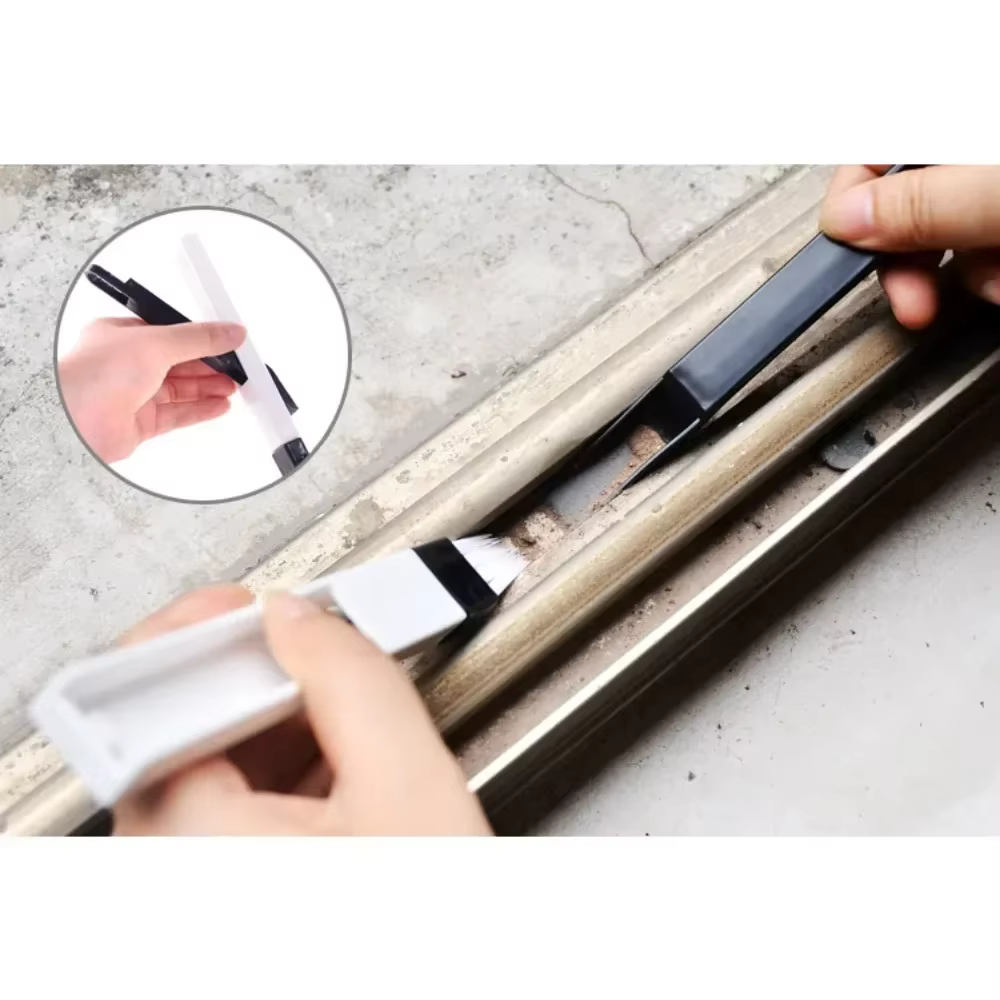 1PC Ensemble de brosses de nettoyage pour rainures de fenêtre