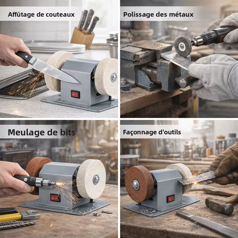 Mini meuleuse électrique de table