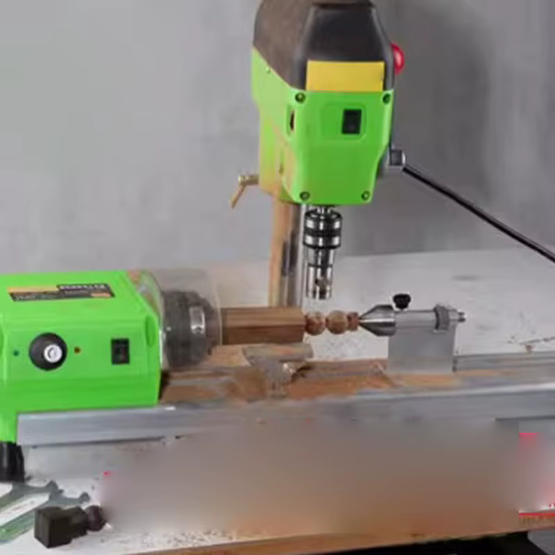 Tour à bois miniature de table 220V 480W à vitesse variable pour le perçage