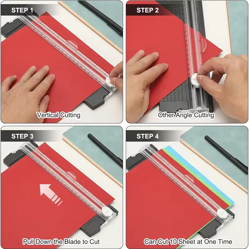 Coupe-papier de rentrée scolaire – Ciseaux élégants A4/A5 pour scrapbooking, bureau et artisanat, outil durable toutes saisons