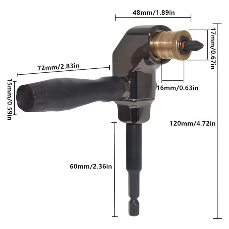 Accessoire de rêve de perceuse à angle droit