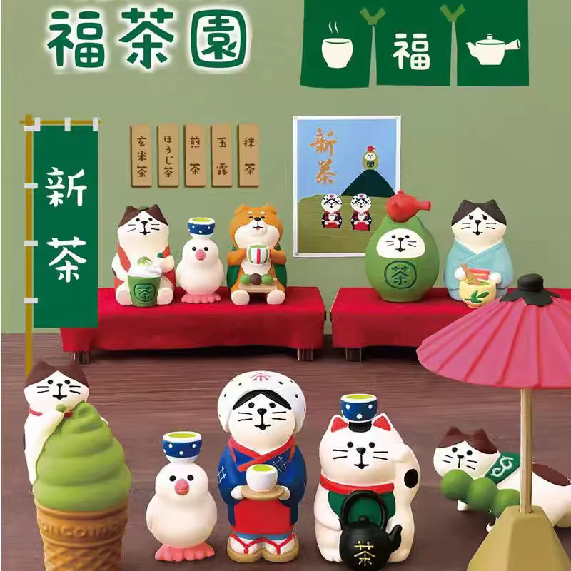 ZAKKA – décoration de scène de loisirs de jardin de thé japonais, cadeau de jeu à la mode, jouet de chat sushi, bricolage en résine, artisanat de grain mignon, petite décoration