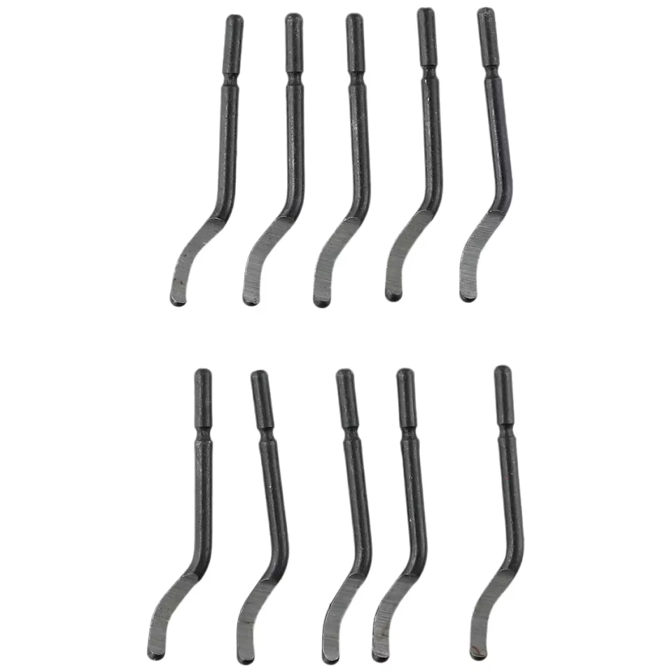 Poignée bavure ébavurage dissolvant outil de coupe avec 10 pièces lame d'ébavurage rotative Kit d'outils