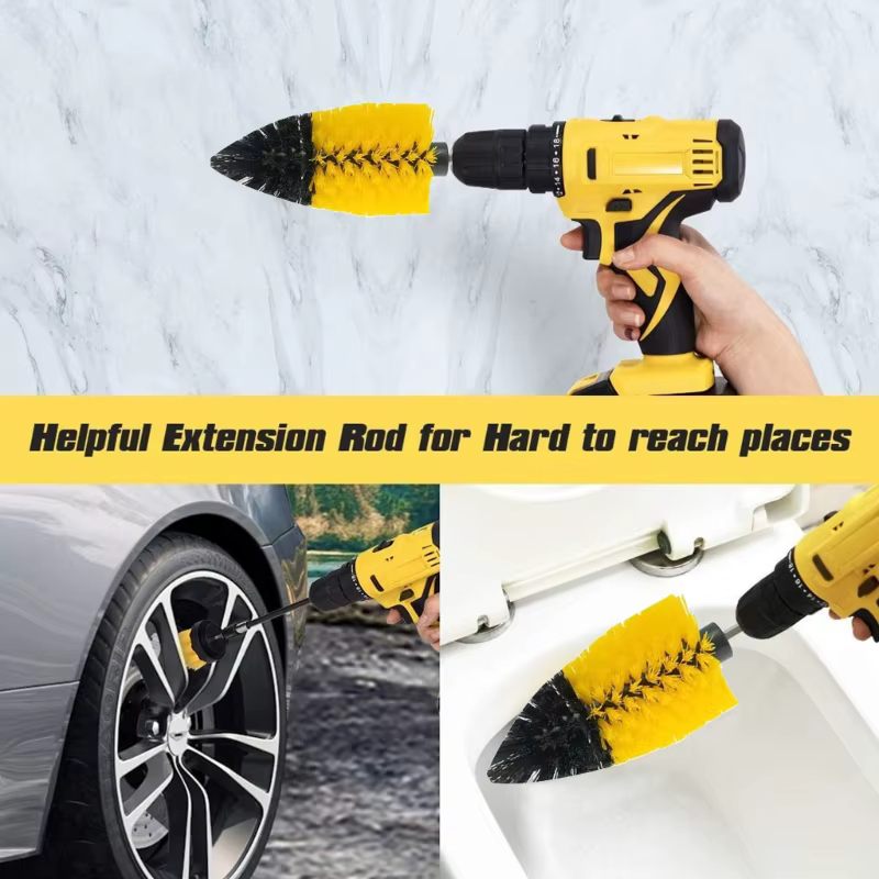 Brosse forage conique pointue pour le nettoyage des carreaux mur permettant d'économiser du temps l'énergie