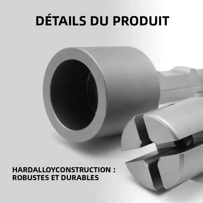 Poinçon de mise à la terre 65A – Embout de perceuse en acier forgé