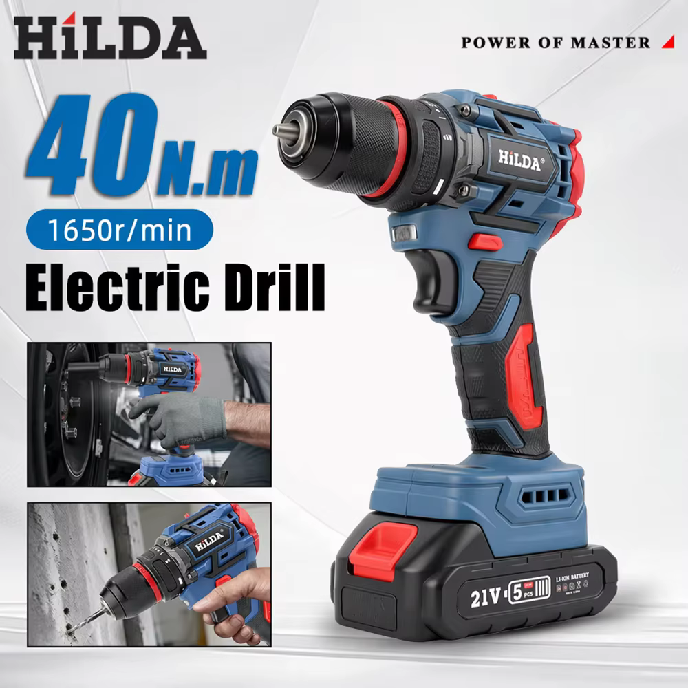 HILDA perceuse électrique professionnelle sans fil