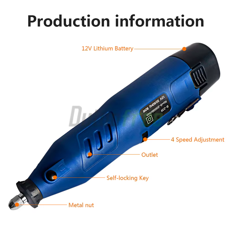 80W outil rotatif sans fil Dremel bricolage Mini perceuse stylo de gravure électrique 4 vitesses