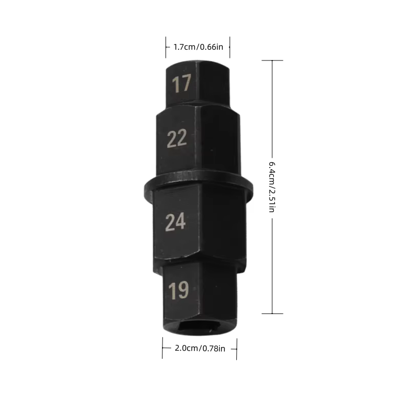 Kit d'outils de réparation de moto à axe hexagonal 4 en 1 de 3/8 pouces robuste-acier cr-v antirouille pour douilles