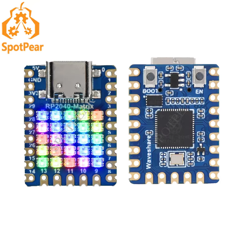 Carte de développement Raspberry Pi RP2040-Matrix 5 × 5 RP2040 RGB LED matrice basée sur le processeur double cœur