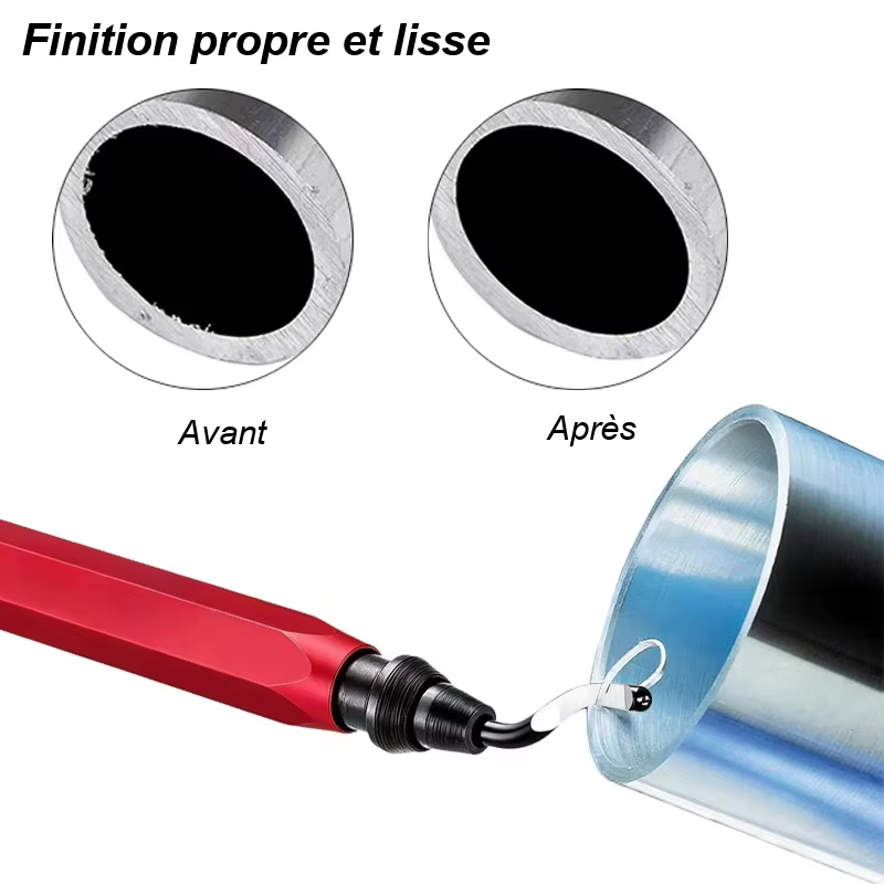 Kit de débavurage métallique : Couteau rotatif pour éliminer les bavures