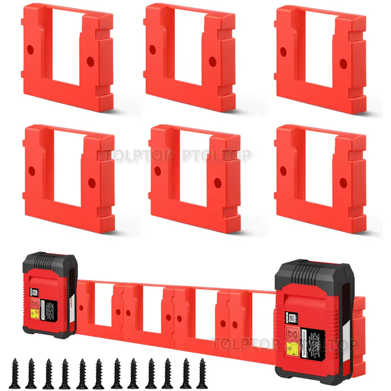 Nouveau 1-6 pièces support de batterie support mural support de batterie pour Einhell puissance x-change support pour outil électrique support accessoires de fixation