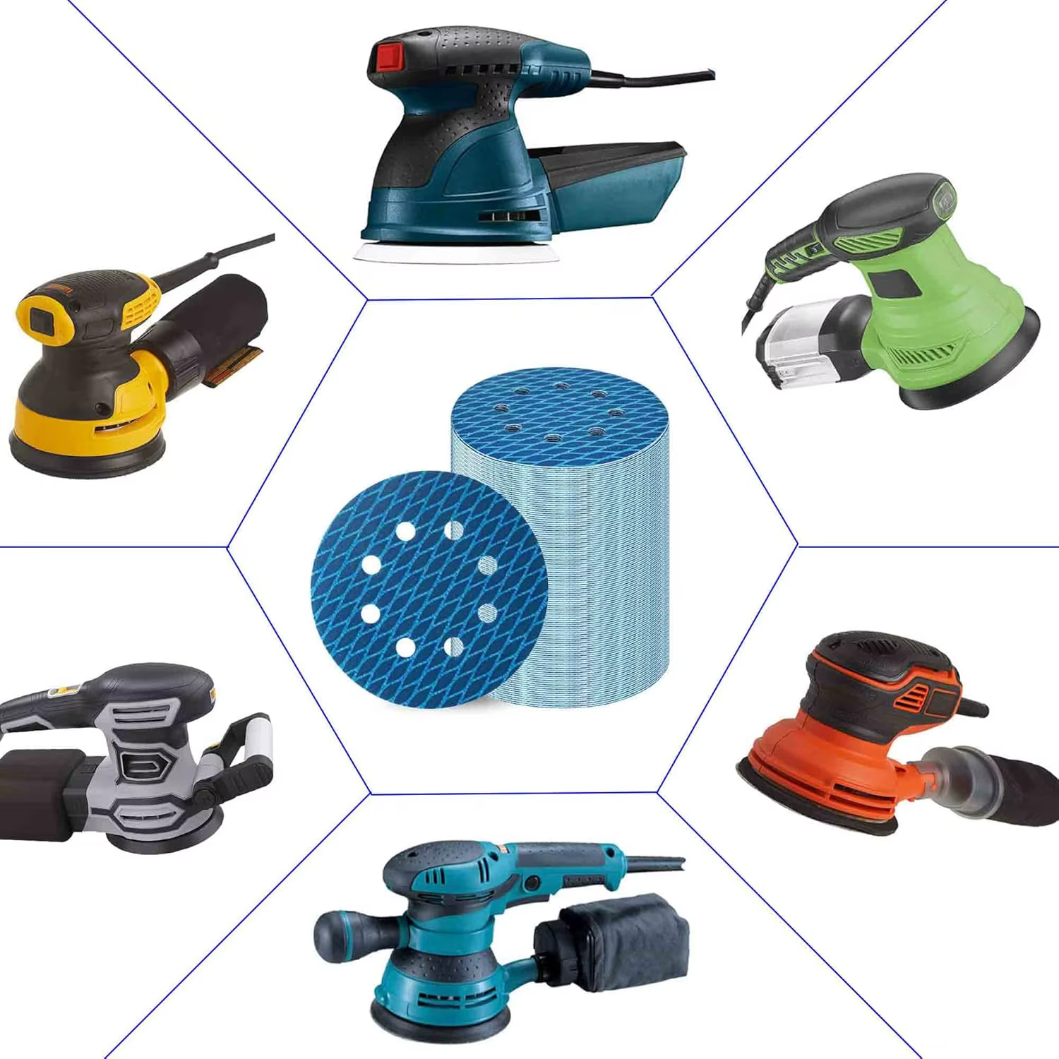 Disques abrasifs Sander de 5 pouces à 8 trous
