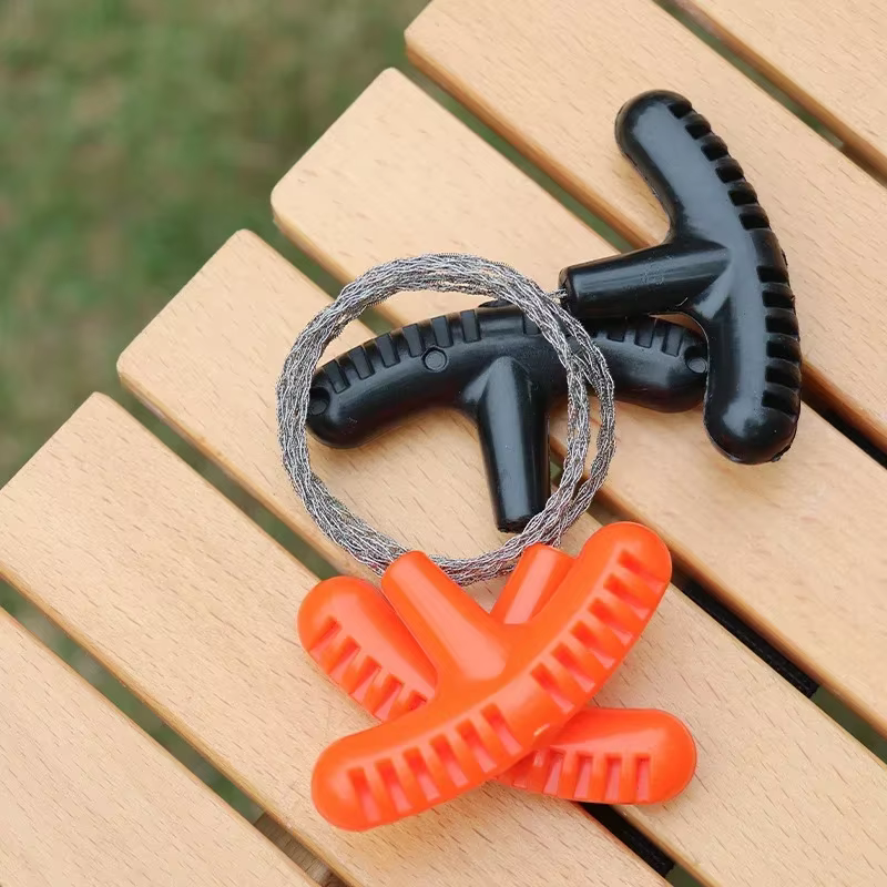 1 pièce Scie à fil portable pour camping et survie en extérieur - Mini-scie manuelle en acier inoxydable pour couper