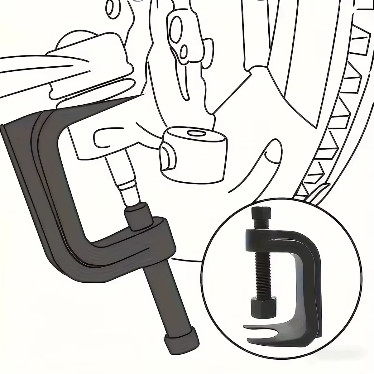 Outil de retrait de rotule, extracteur mécanique, outillage mécanique automatique, outil d'entretien de voiture, outils pour le démontage de voiture automobile