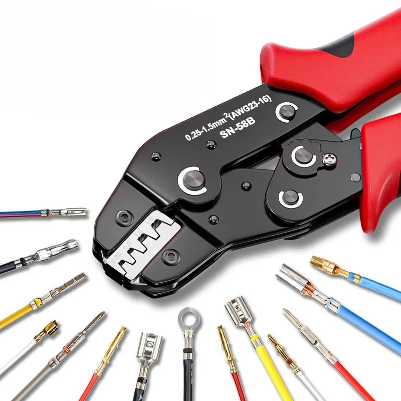 Kit d'outils de sertissage à cliquet pour broches Dupont JST MOLEX à barillet ouvert EPC PCIE SATA - Terminals