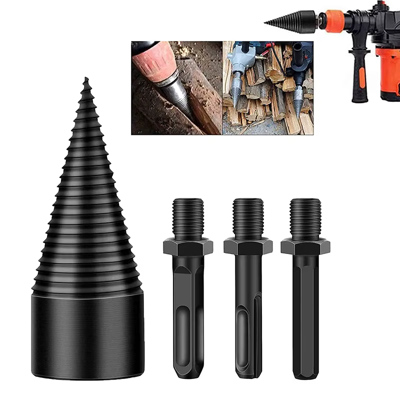 1 ensemble 32-50mm séparateur de bois de chauffage Machine foret cône