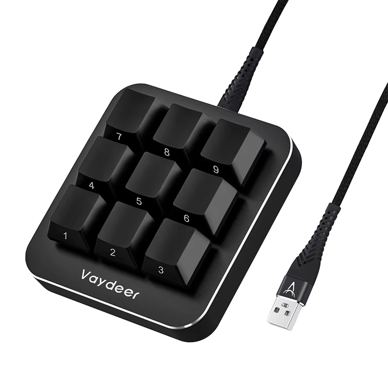 Clavier multifonctionnel avec 9 touches entièrement programmables, réglage Macro pour la conception graphique Edite et les jeux, écran OSU/stylo pour tablette