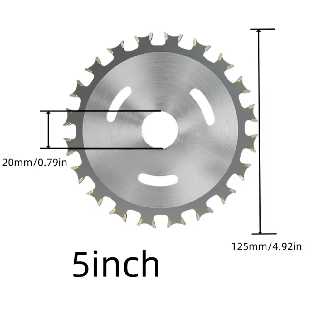 Lame de scie circulaire en carbure de tungstène de 5 pouces (125 mm) à 40 dents