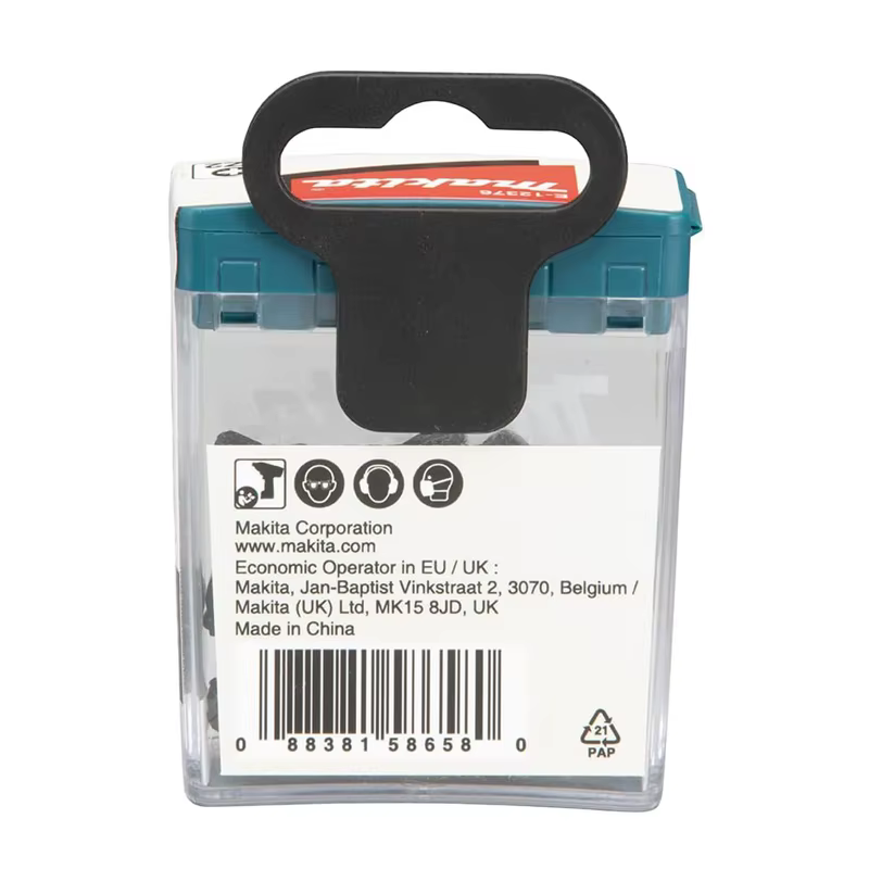 Makita Impact E-12376 Noir PZ2 25MM C-Form Tige annulée entièrement utilisé Tournevis Foret Haute Dureté Outil Électrique Accessoire 25 Pièces