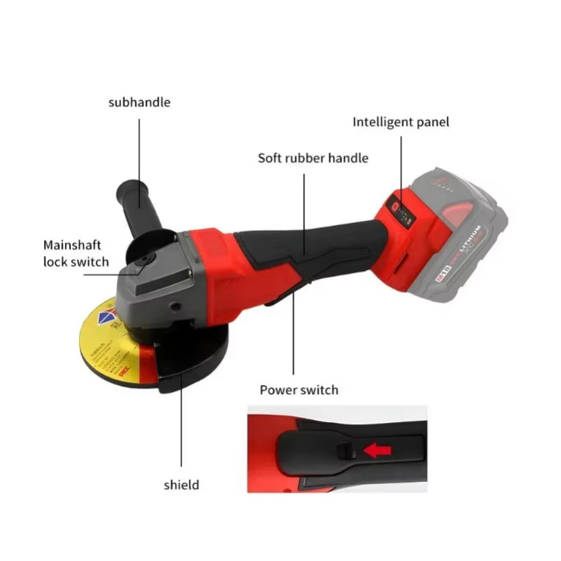 Convient pour Milwaukee 18V batterie meuleuse d'angle sans brosse 3 vitesses 100/125mm électrique sans fil polissage Machine de découpe M14