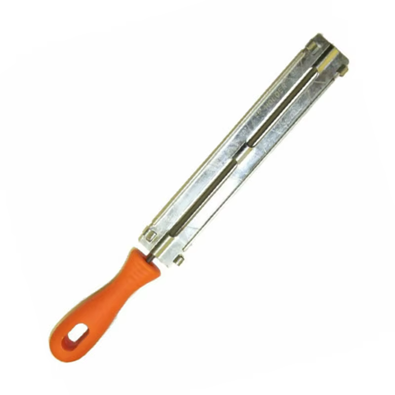 Kit d'affûtage de chaîne de tronçonneuse mécanique 1 pièce : lime et guide de mise à l'ailine 4mm 5/32"