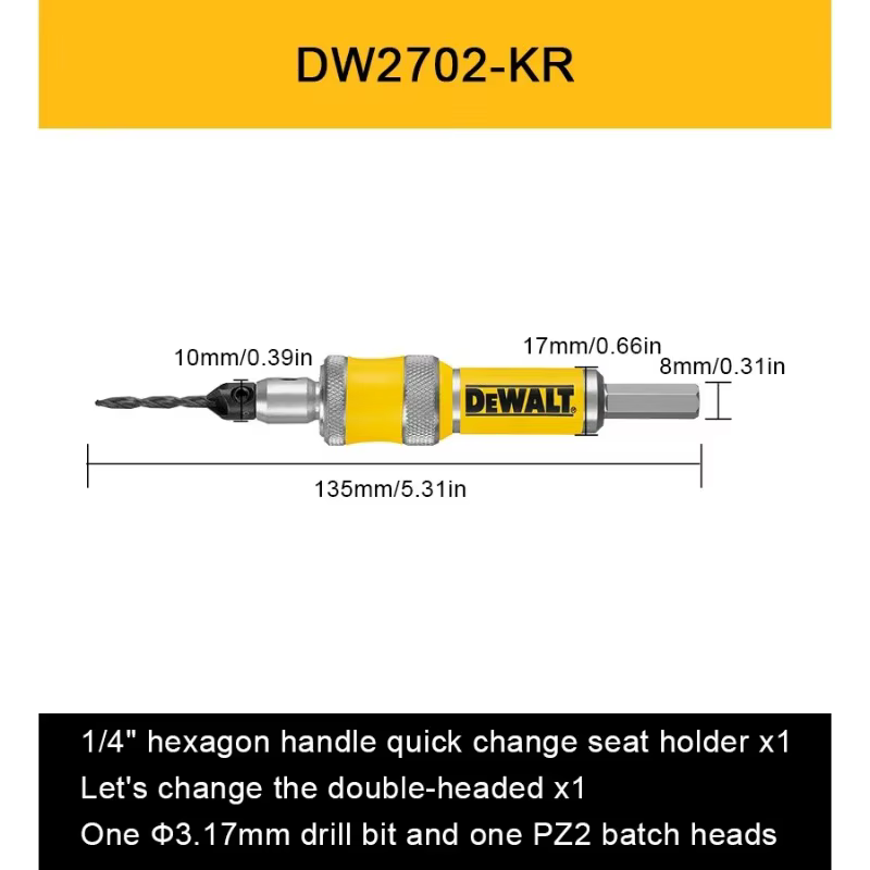 DEWALT DW2702 # 10 jeu d'entraînement de forage 2 en 1 - Flip Drive