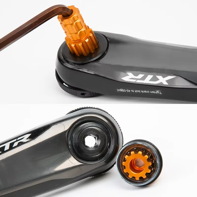 Outil de démontage et d'installation de manivelle de vélo pour Shimano XTR M9100, clé à vis pour couvercle de bras de manivelle de vélo, outils de pédalier de cyclisme