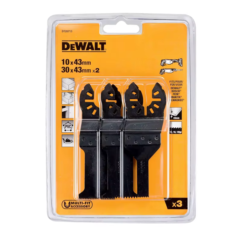 DEWALT DT20713 lame de scie oscillante jeu de clous à bois 3 pièces coupe tranchante robuste outils durables accessoires