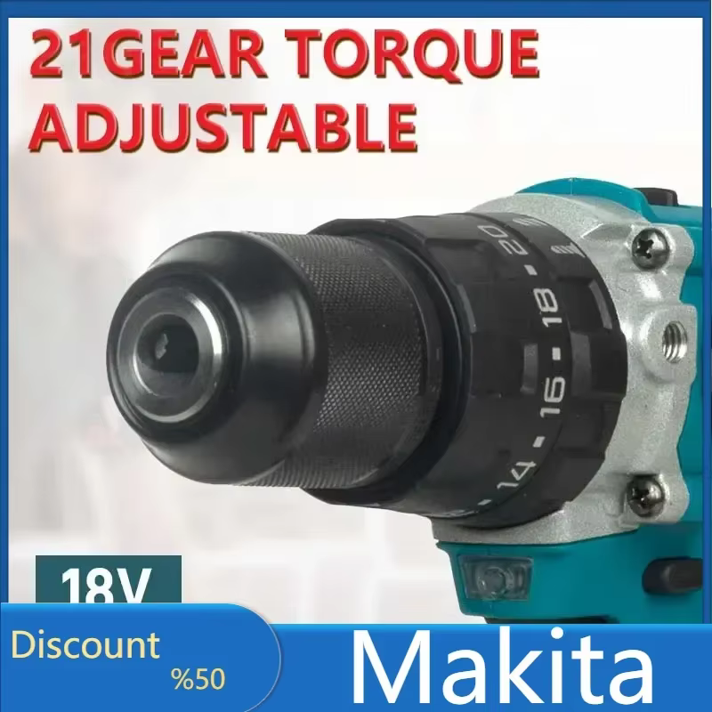MAKITA Perceuse à main électrique rechargeable au lithium 18V 13mm DDF487RTJX sans chargeur ni batterie