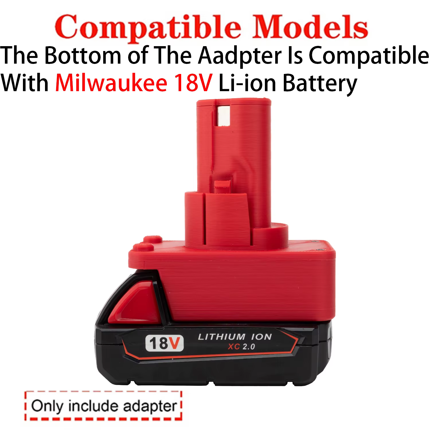 Adaptateur convertisseur pour outils Lidl Parkside X12V Li-ion vers batterie Milwaukee 18V