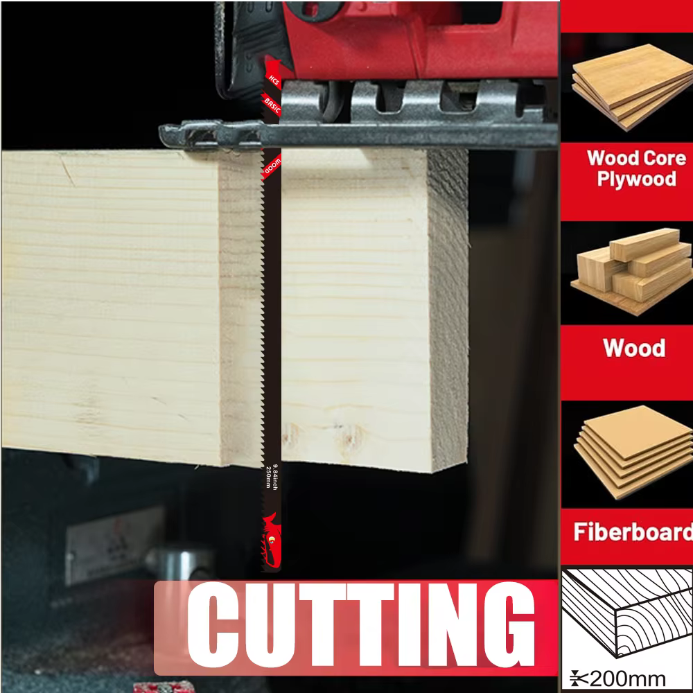 Lames de scie sauteuse longues de 10 pouces 6Tpi pour le bois