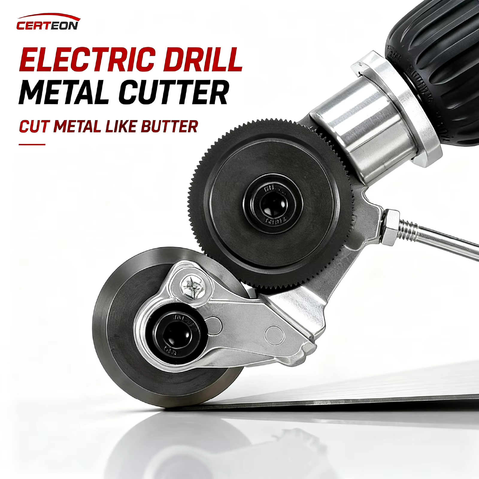 Coupe Tôle pour Perceuse Électrique Outil de Découpe Métal Acier Fin Toiture HVAC Réparation Automobile Garage DIY
