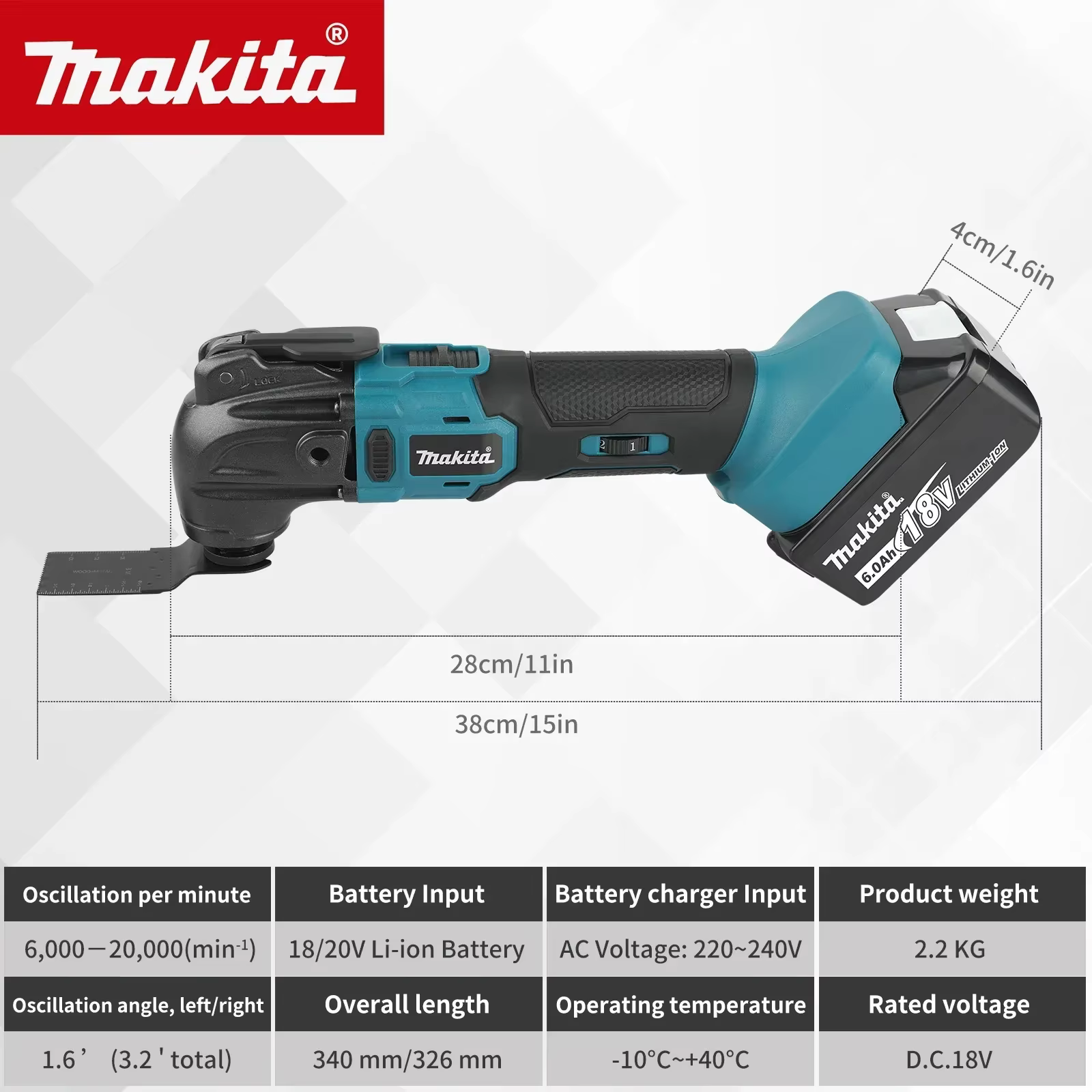 NOUVEAU Coupe-herbe portatif Makita 18V 2026