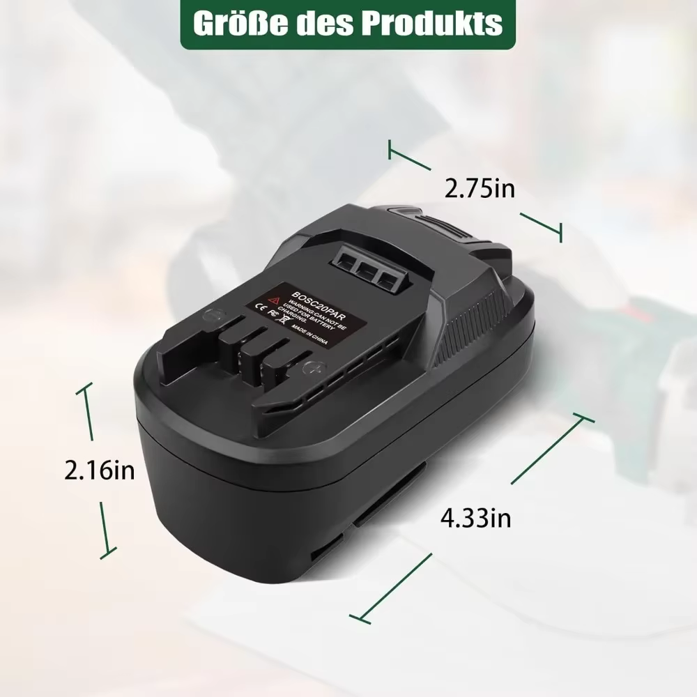 Pour Bosch 18V batterie fonctionne pour adaptateur d'outil Parkside