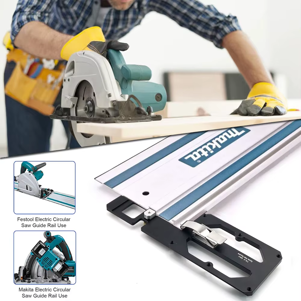Rail de guidage pour le travail du bois, plaque de positionnement carrée à Angle droit de 90 degrés, Compatible avec le Rail de scie sur rail Festool/Makita/Milwaukee
