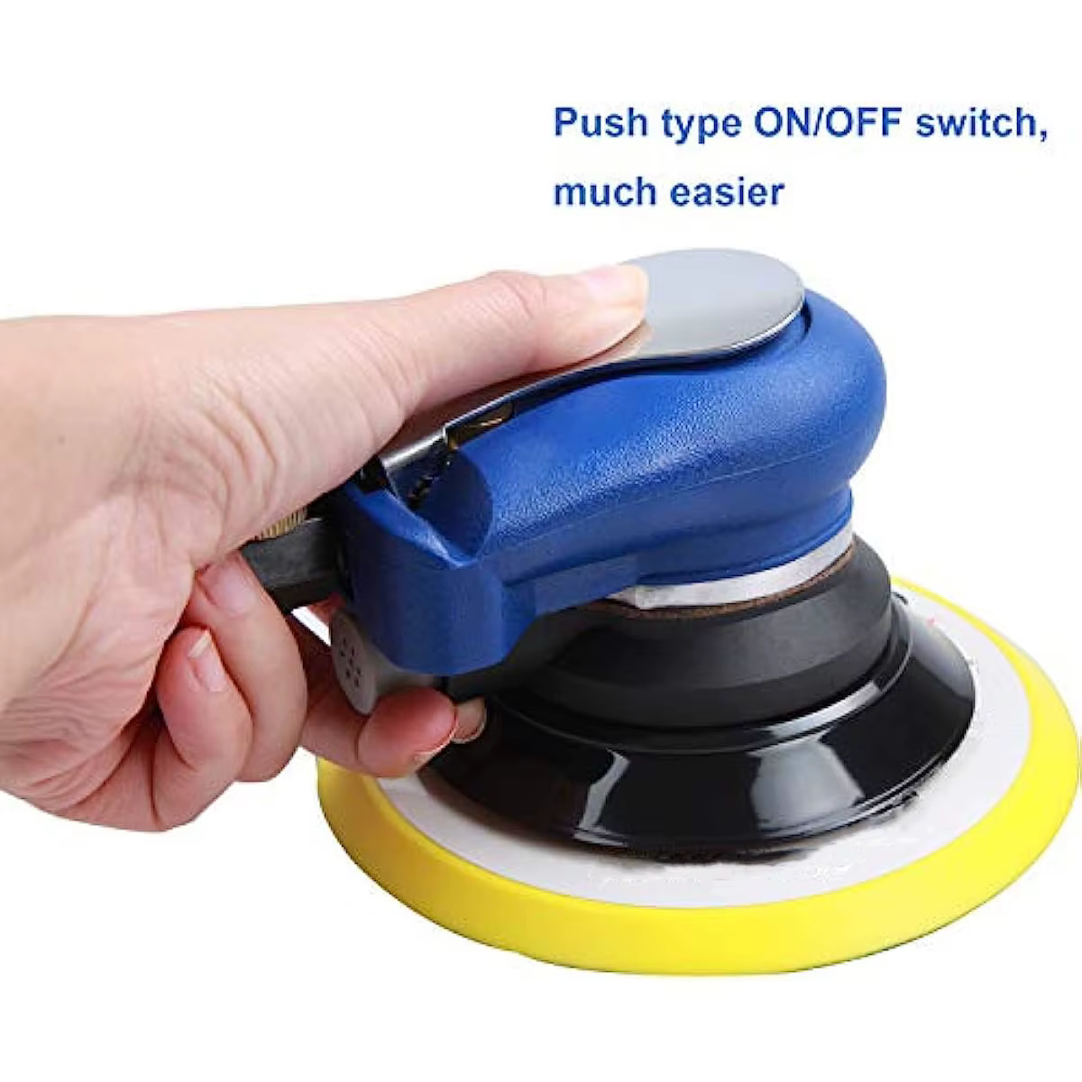 Ponceuse pneumatique portable 1 pièce - Utilisation compacte à une main avec vitesse réglable et échappement anti-bruit
