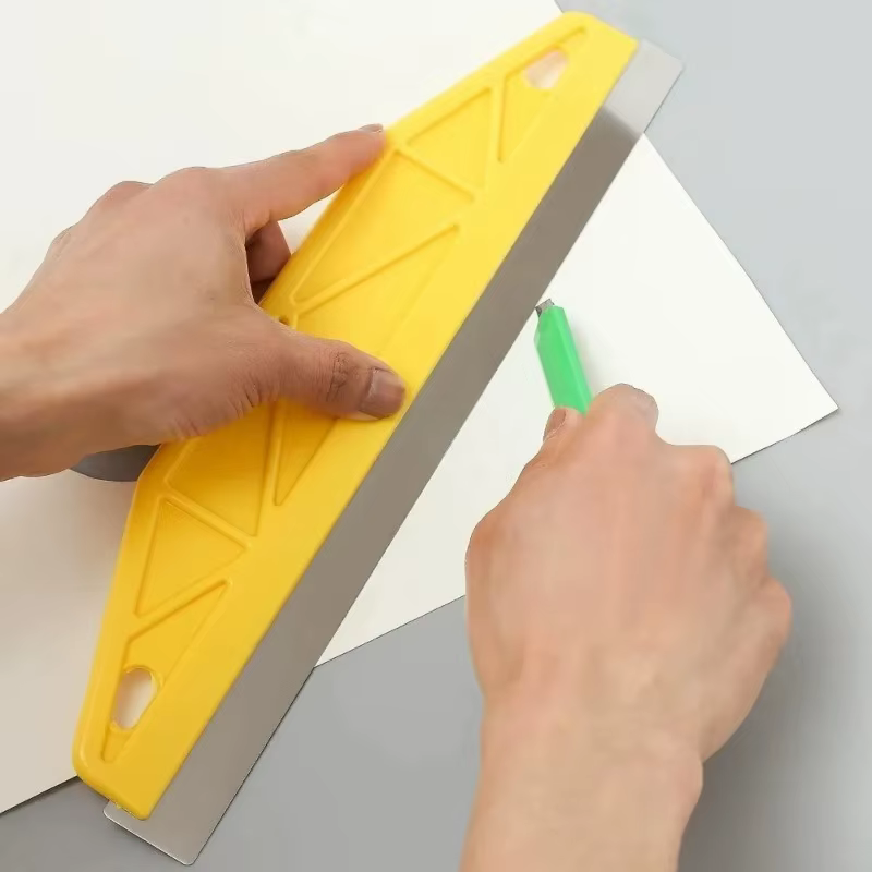 Bordure de peinture robuste jaune avec poignée ergonomique – Outil