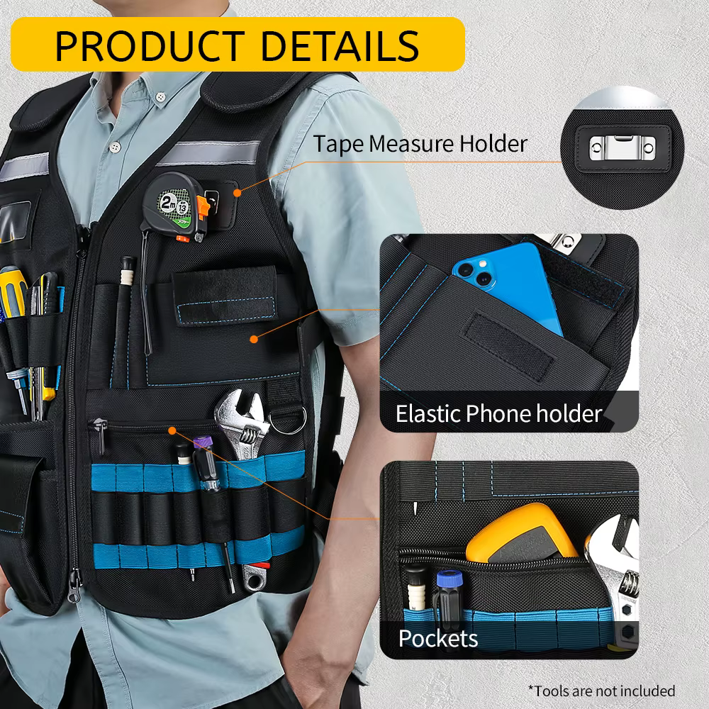 Sac à outils, gilet à outils électricien