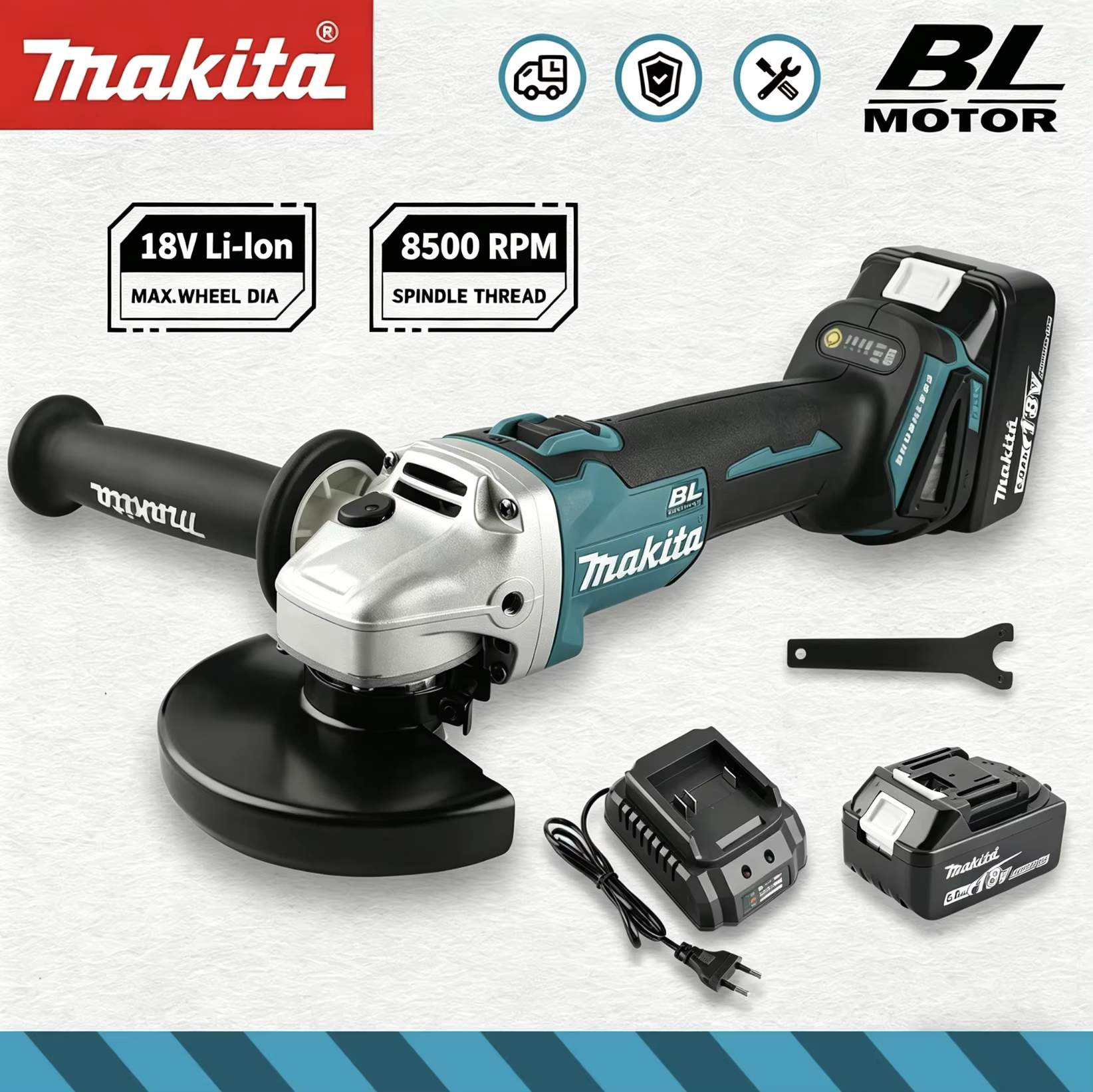 Meuleuse d'angle sans fil Makita DGA506 18V 125mm