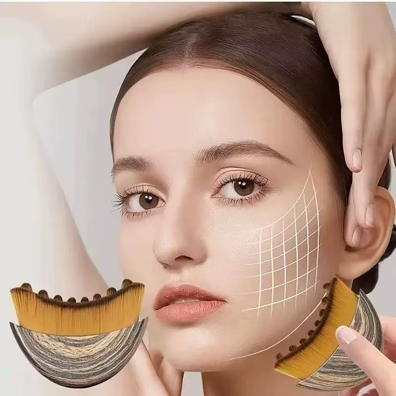 Brosse de Drainage lymphatique pour le visage et le corps, outil de massage ergonomique, convient aux contours de la peau, détox et relaxation, 1 pièce