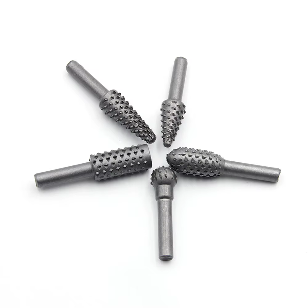 5pc argent travail du bois loup dent bâton fichier rotatif bricolage outil de meulage accessoires ensemble électrique
