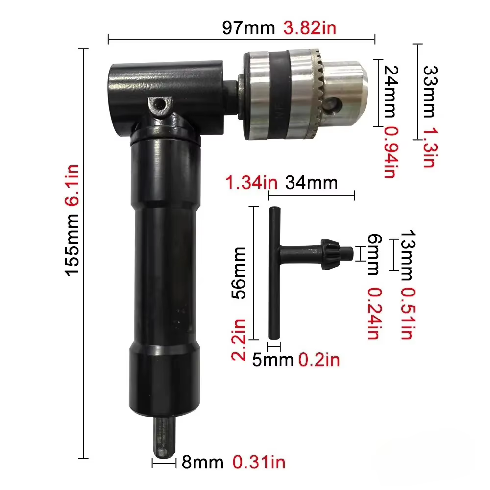 Outil d'angle à 90 degrés pour perceuse électrique