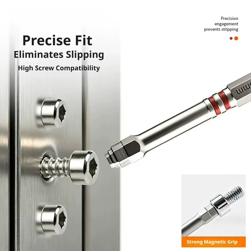 Jeu de 3 embouts de tournevis avec tige hexagonale magnétique