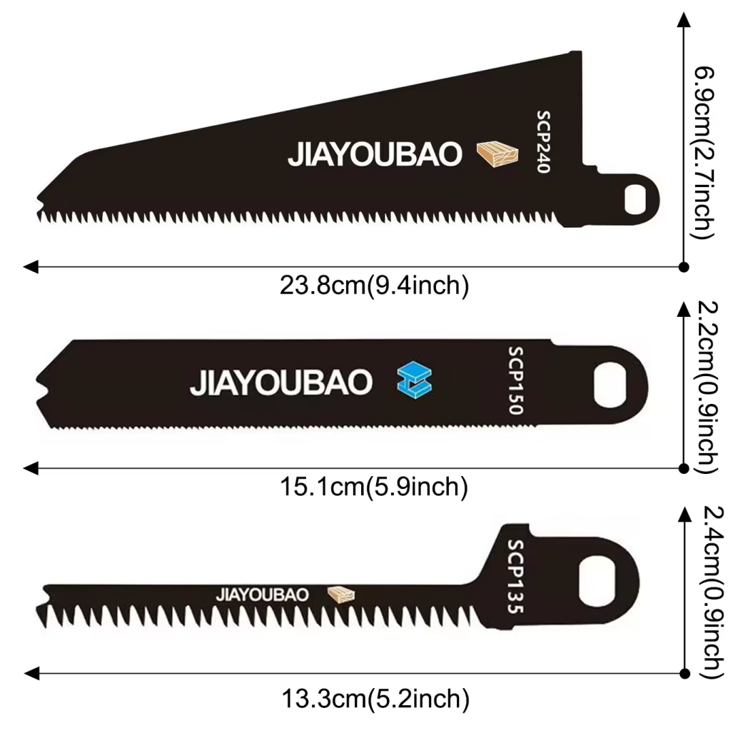 JIAYOUBAO lame de scie à main électrique de remplacement, Compatible avec la scie de navigateur Black+Decker, lame de coupe pour bois/métal/plastique