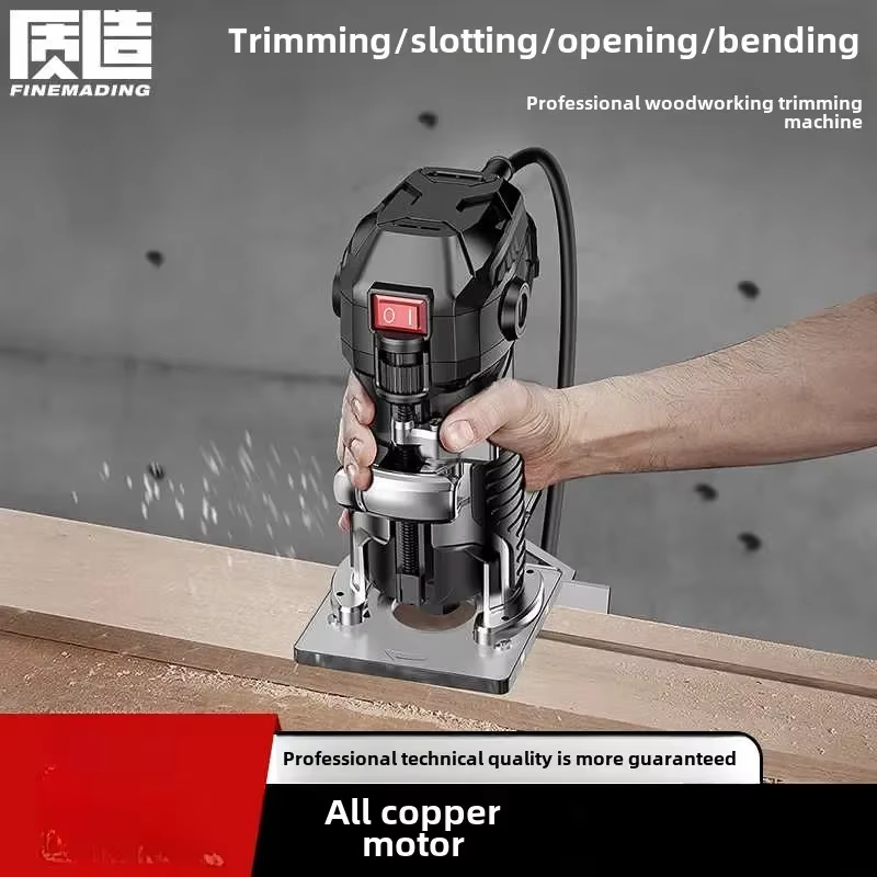 Tondeuse électrique multifonctionnelle 220V pour le travail du bois avec fonction de rainurage et de gravure AC