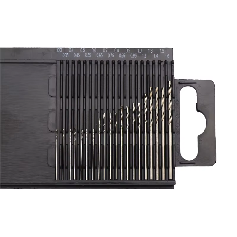 Kit d'outils de micro perçage pour le travail du bois et les circuits imprimés en PVC – Mini perceuse hélicoïdale de 20/25 pièces de 0,3-1,6 mm/0,5-3,0 mm