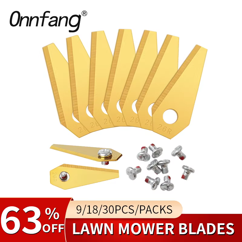 Onnfang outils lame de tondeuse à gazon de remplacement lames en titane en acier inoxydable