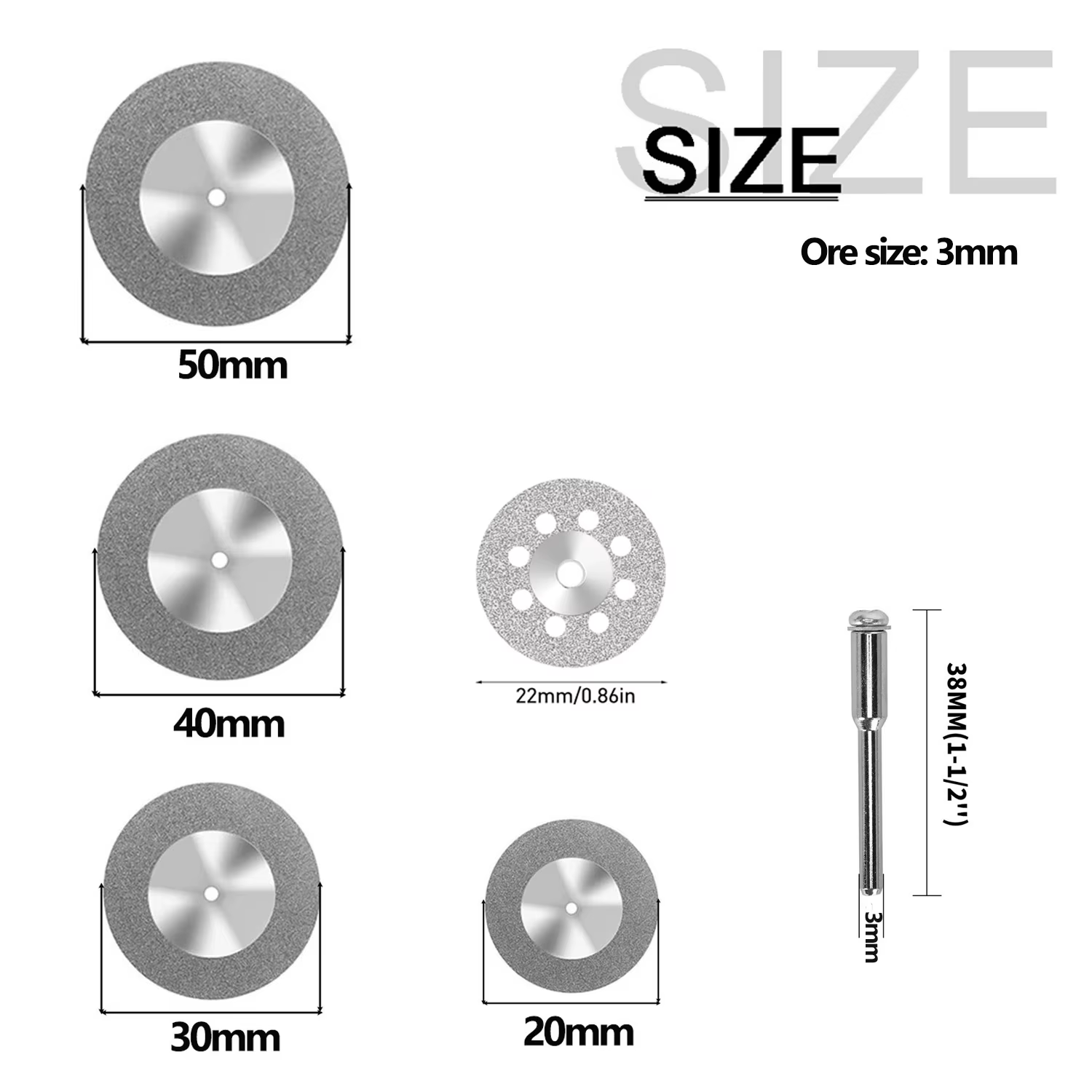 Disque de coupe diamant 20/22/30/40/50mm